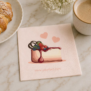 Bessentaartdessert Illustratie Papieren Servet