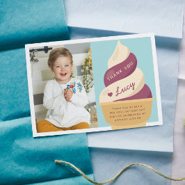 Bessentaartijs Verjaardagsfoto voor kinderen Bedankkaart