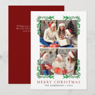 Bessentak Fotolijstje Kerst Familie 2 Foto Feestdagenkaart
