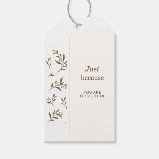 Bessentakjes 'Gewoon Omdat' Cadeautags Cadeaulabel (Voorkant)