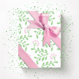 Bessentwist in roze en groen cadeaupapier