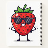 Bessenvast – Leuke Aardbeien Strakke Design Notitieboek (Achterkant)