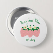Bessenvibes de hele dag ronde button 7,6 cm (Voorkant /achterkant)