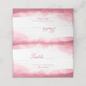Bessenviolet Roze Aquarel Tafelnummer Zitplaatsen Plaatskaartje (Buitenkant ongevouwen)