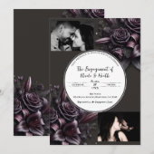 Bessenviolet & Zwarte lelie roos bloem bruidsboeke Kaart (Voorkant / Achterkant)