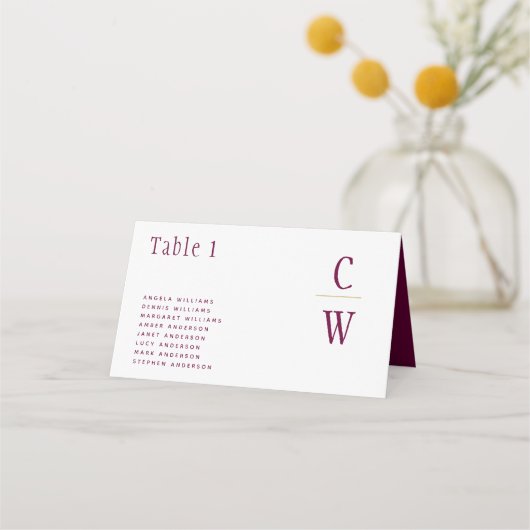 Bessenvlekker Gouden Huwelijks Tafel Nummer Namen Plaatskaartje (Voorkant)