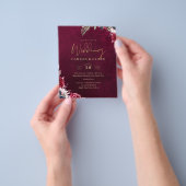 Bessenvleugelbloem Bruiloft Flyer (Hand)