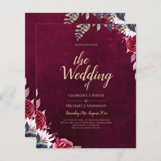 Bessenvlinder Bruiloft Bloemstuk (Voorkant / Achterkant)