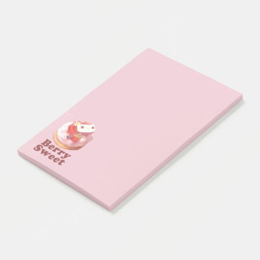 Bessenvreugd: Bunny Girl Aardbeientaart Post-it® Notes (Schuin)