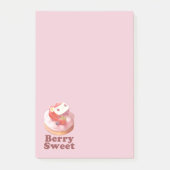 Bessenvreugd: Bunny Girl Aardbeientaart Post-it® Notes (Voorkant)