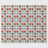 Bessenvreugde Pastelblauw Cadeaupapier (Vlak)