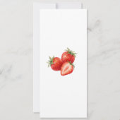 Bessenvriendelijk Aardbeien Bruiloftsontbijt Menu Kaart (Achterkant)