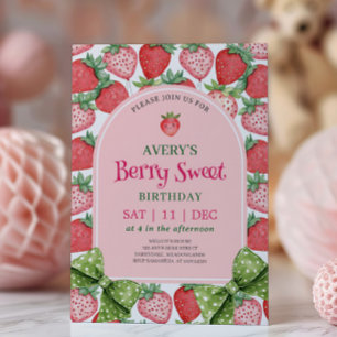 Bessenvriendelijk verjaardagsfeestje Aardbeien ver Kaart