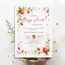 Bessenvriendelijke Aardbeientuin Zomer Baby Shower