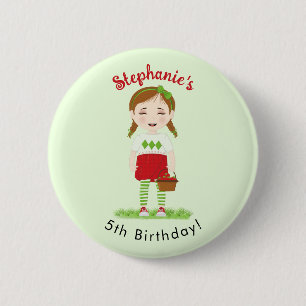 Bessenvriendelijke verjaardag ronde button 5,7 cm