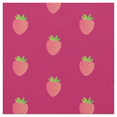 Bessenvroegrode Aardbeien Katoenen Stof Per Yard (Close Up)