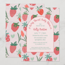 Bessenvrolijke Aardbeien Baby Shower Design