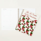 Bessenvrolijke Aardbeipatroon Dagelijkse Planner (Display)