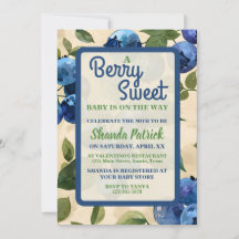 Bessenvrolijke bosbessenthema baby shower