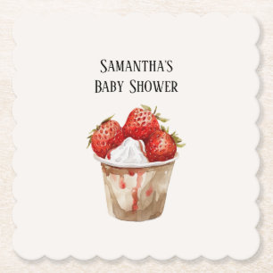 Bessenvruchten Baby Shower Kartonnen Onderzetters