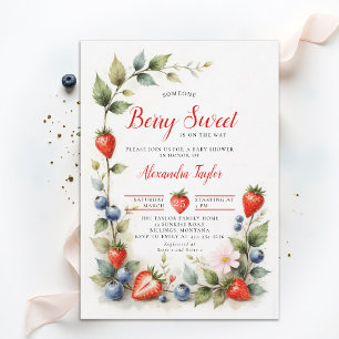 Bessenvruchten Tuin Zomer Chic Baby Shower Kaart