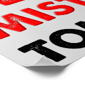 Bessere fouten morgen Funny Poster Bord (Hoek)