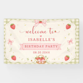 Bessie Aardbei Verjaardag Spandoek