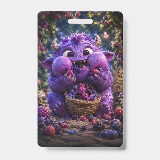 Bessie Bandiet Cute Monster Fantasy Bos Kunst Badge (Voorzijde)