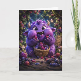 Bessie Bandiet Cute Monster Fantasy Bos Kunst Kaart