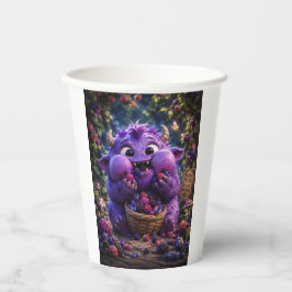 Bessie Bandiet Cute Monster Fantasy Bos Kunst Papieren Bekers