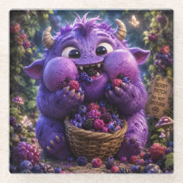 Bessie Boef Cute Monster Fantasy Bos Kunst Glazen Onderzetter