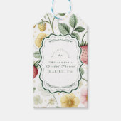 Bessie Botanische Bruiloftsdienst Charm Cadeaulabel (Voorkant)