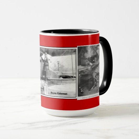 Bessie Coleman afbeeldingen Mok (Voorkant rechts)