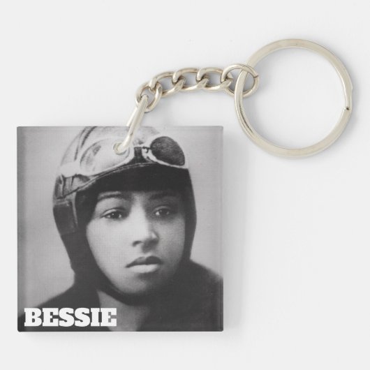 Bessie Coleman - Aviation Pioneer Sleutelhanger (Achterkant)