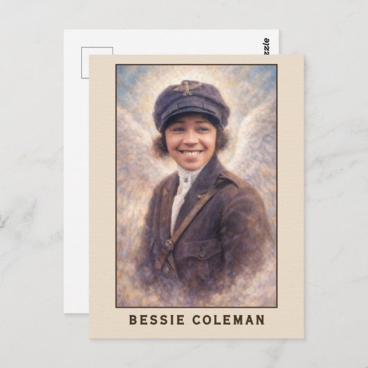 Bessie Coleman Aviatrix Angel Briefkaart (Voorkant / Achterkant)