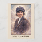 Bessie Coleman Aviatrix Angel Briefkaart (Voorkant)