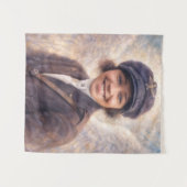 Bessie Coleman Met Vleugels Schilderij Wandkleed (Voorkant (horizontaal))
