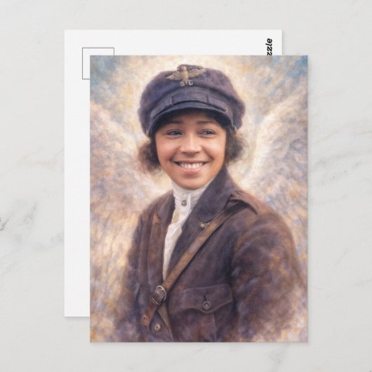 Bessie Coleman Portrait Painting - Angelcore Style Briefkaart (Voorkant / Achterkant)