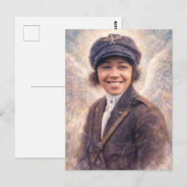 Bessie Coleman Portretschilderij - Angelcore Stijl Briefkaart