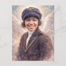 Bessie Coleman Portretschilderij - Angelcore Stijl Briefkaart