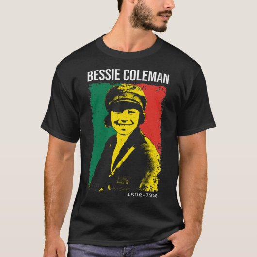Bessie Coleman - Zwarte geschiedenismaand T-shirt (Voorkant)