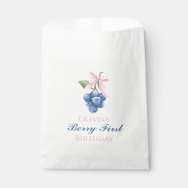 Bessie Eerste bosbes verjaardag Roze Strik Coquett Bedankzakje
