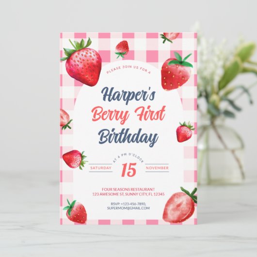 Bessie Eerste Uitnodiging (Staand voorkant)