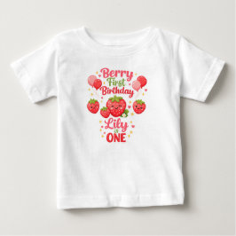 Bessie eerste verjaardag meisje aardbei 1e verjaar