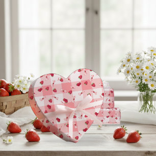 Bessie Eerste Verjaardag Rode Gingham Strikken Cadeaupapier