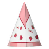 Bessie Eerste Verjaardag Rode Gingham Strikken Fee Feesthoedjes (Achterkant)