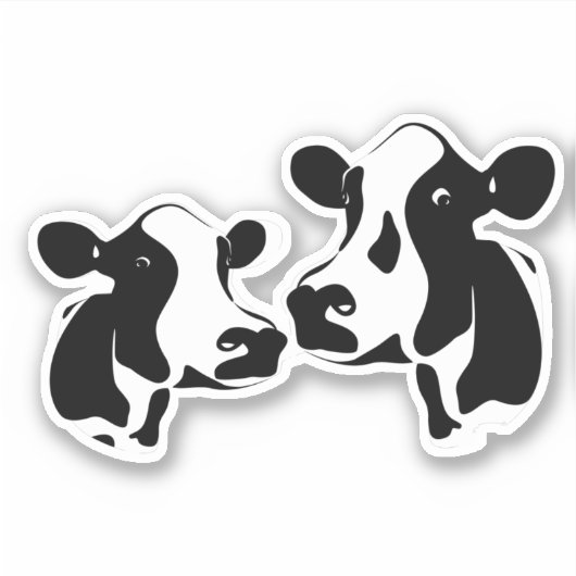 Bessie en Nellie, de Koeien Sticker (Voorkant)
