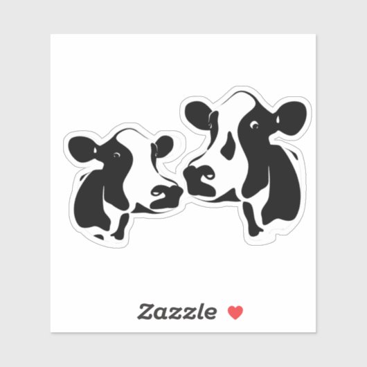 Bessie en Nellie, de Koeien Sticker (Vel)