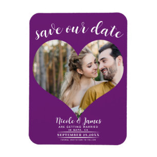 Bessie Hart Foto Huwelijk Save the Date Magneet