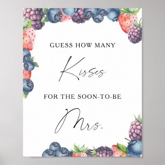 Bessie - Hoeveel kussen bruidsjuryspel Poster (Voorkant)